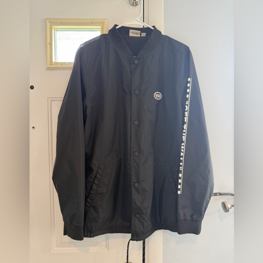 Vans Black Varsity-Style Coach Jacket